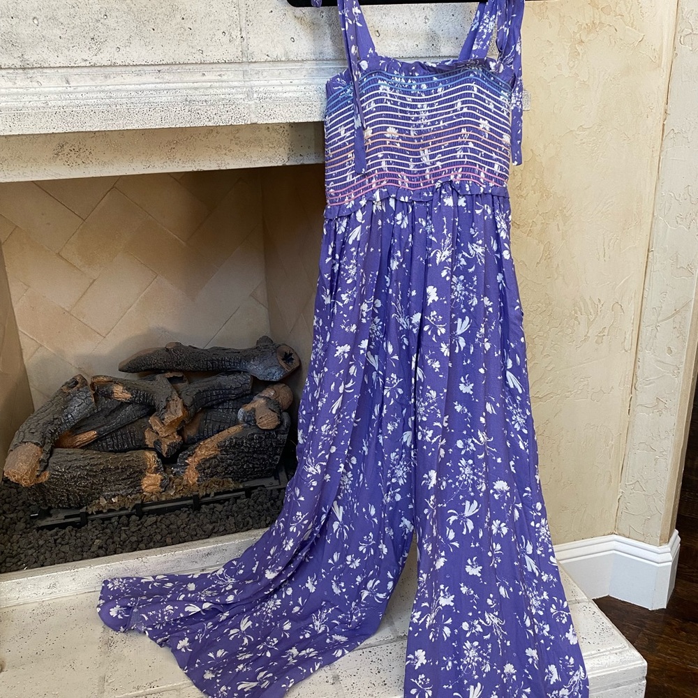 Free People Purple Floral Jumpsuit - Picture 3 of 13